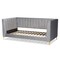 Baxton Studio Oksana Modern Contemporary Glam and Luxe Light Grey Velvet Fabric and Gold Finished Twin Size Daybed 174-10981-Zoro - alternate 4